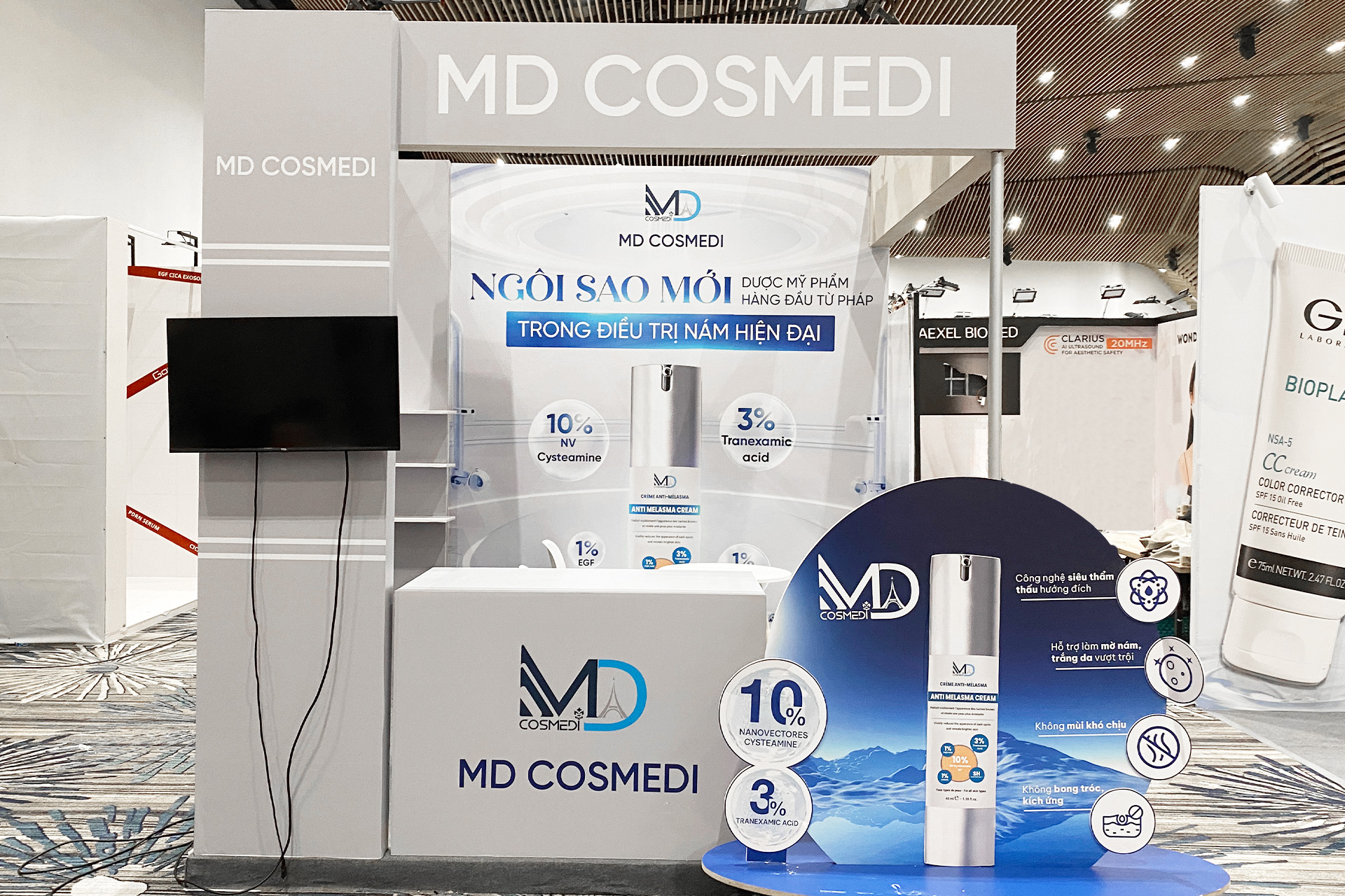 Booth MD Cosmedi: Giải pháp sáng tạo cho booth sự kiện